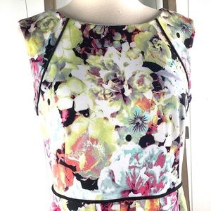 TAHARI ARTHUR S. LEVINE  6P Floral Dress.